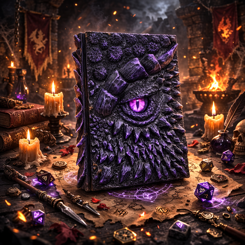 Cumuno™ Drakonis Eye Grimoire – 3D Sculpted Dragon Journal