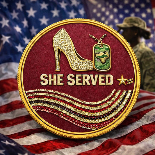 Cumuno™ SheServed Honor Coin – Celebrating Women in Uniform
