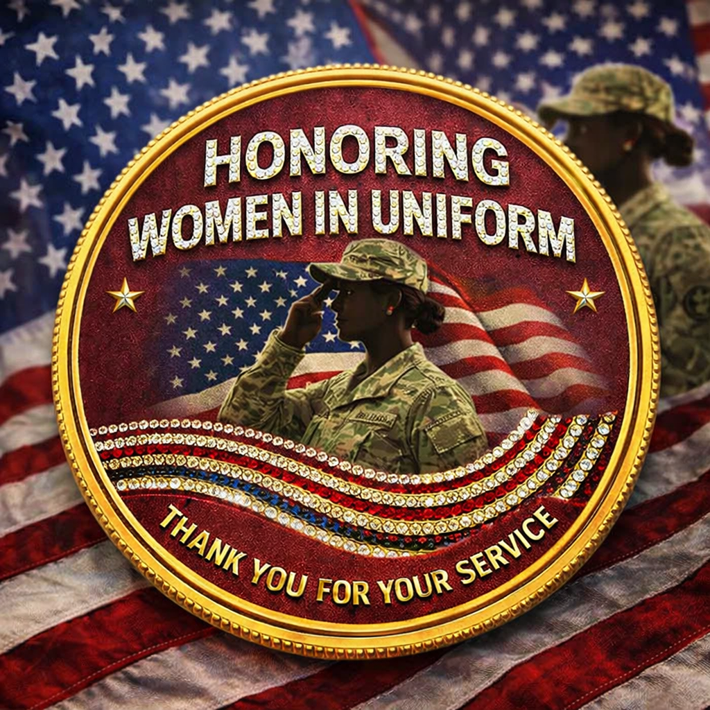 Cumuno™ SheServed Honor Coin – Celebrating Women in Uniform