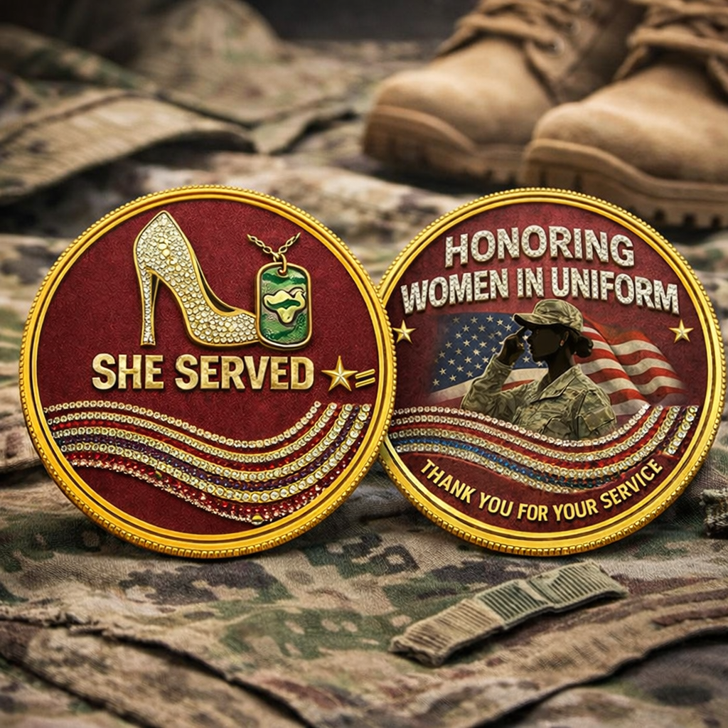 Cumuno™ SheServed Honor Coin – Celebrating Women in Uniform