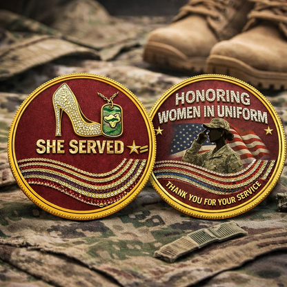 Cumuno™ SheServed Honor Coin – Celebrating Women in Uniform