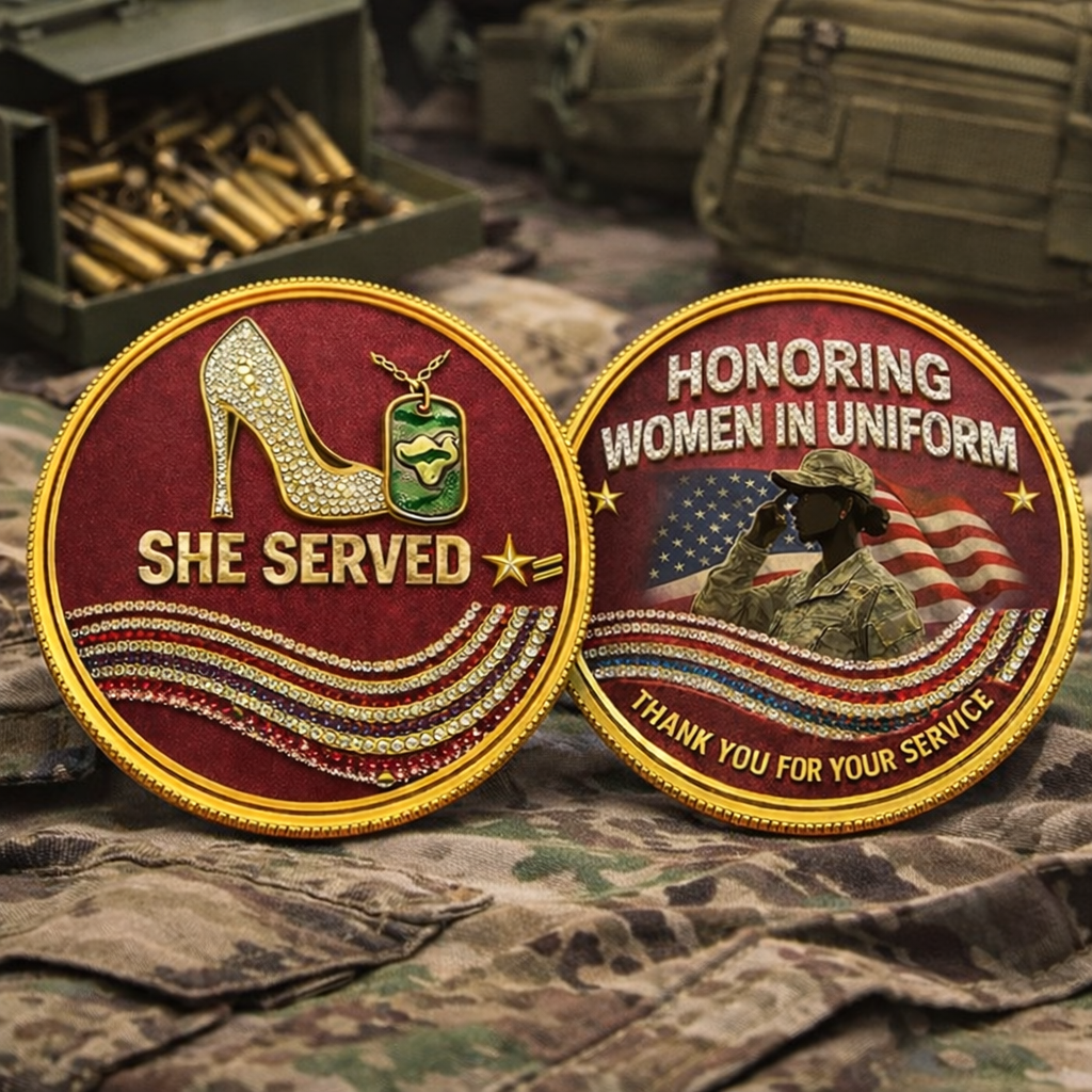 Cumuno™ SheServed Honor Coin – Celebrating Women in Uniform