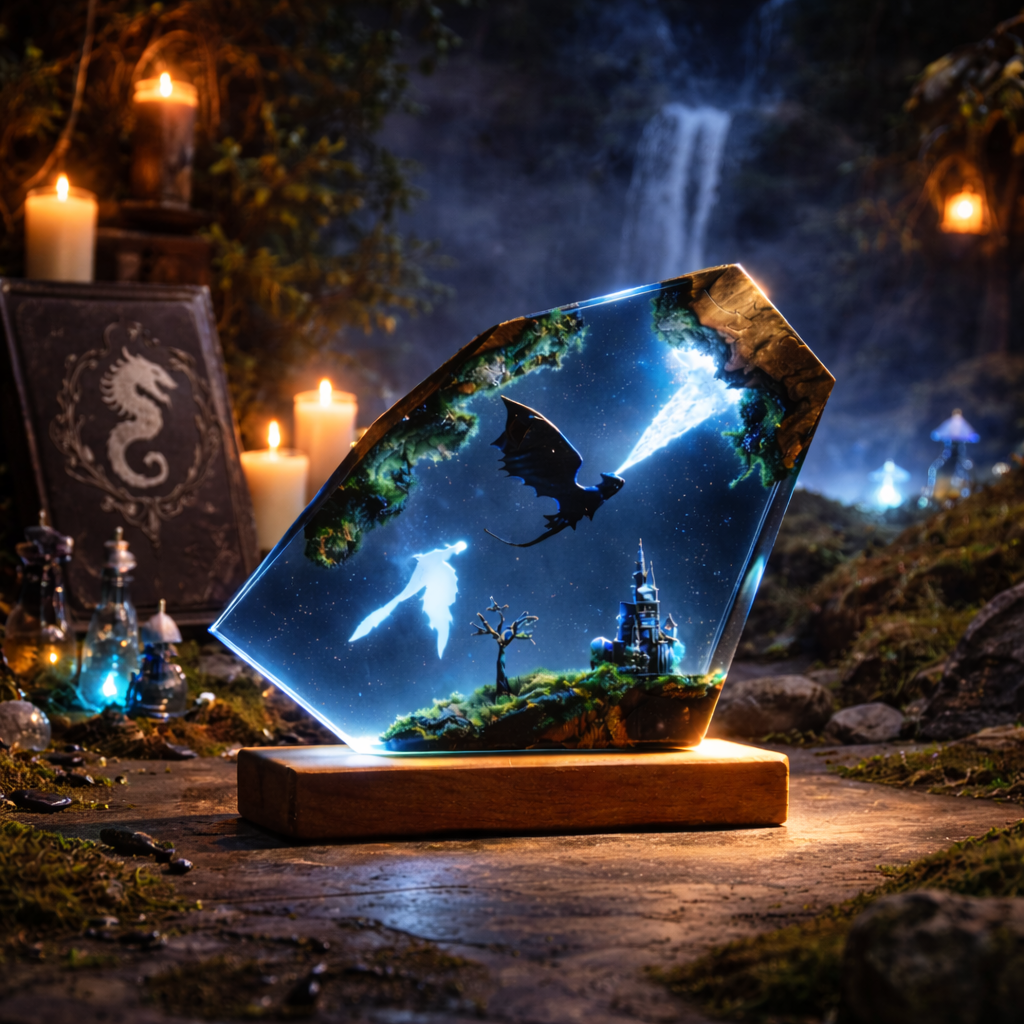 Cumuno™ DragonLight – 3D Fantasy Resin Lamp