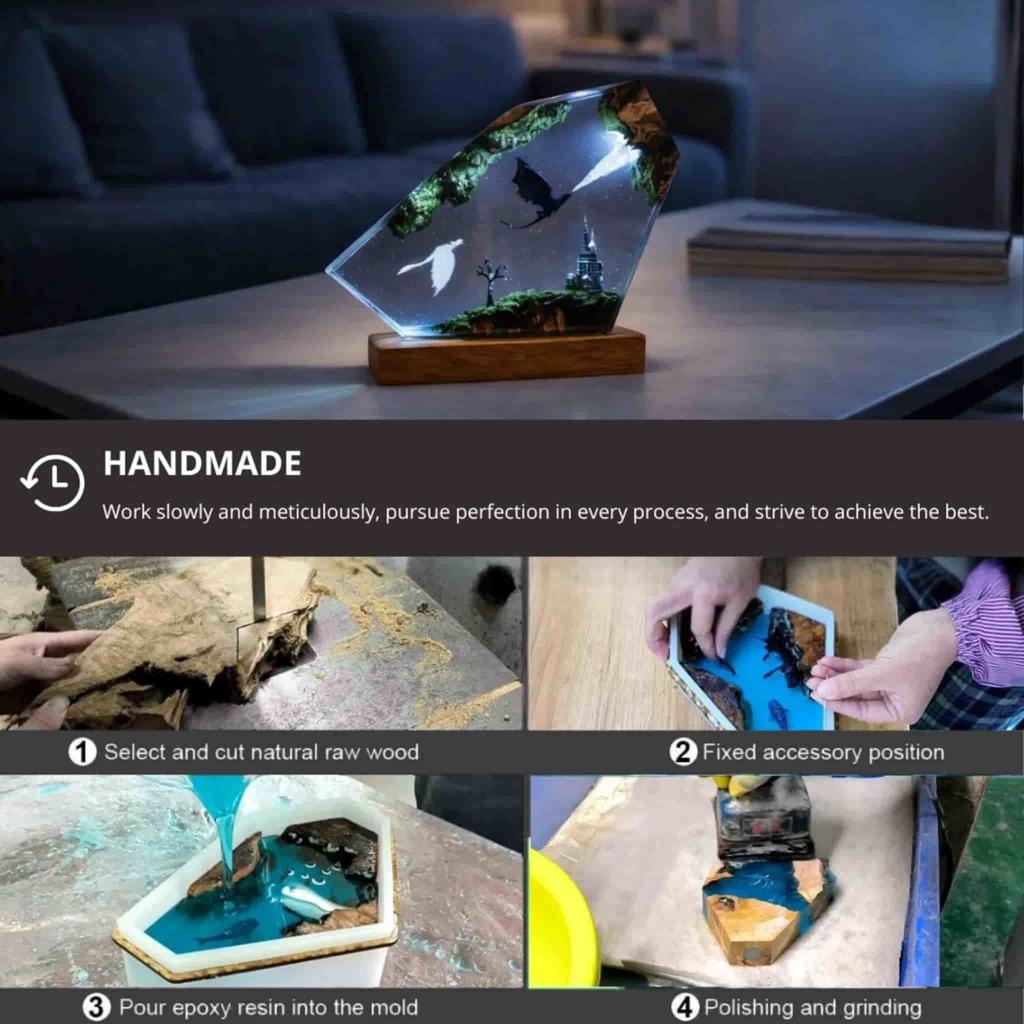Cumuno™ DragonLight – 3D Fantasy Resin Lamp